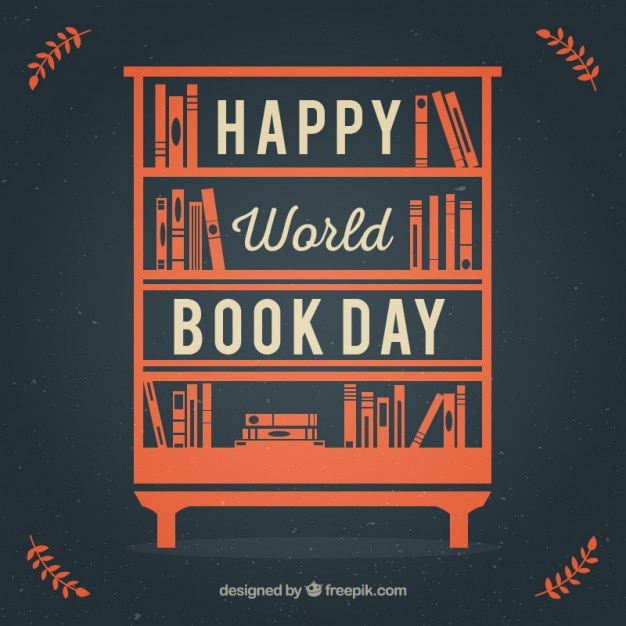 Orange shelves with books in flat design Free Vector Orange shelves with books in flat design Free Vector