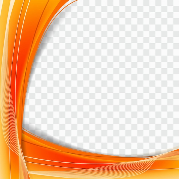 Orange wavy background template Vector | Free Download