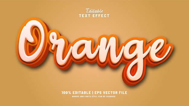 Premium Vector Oranges Editable Text Effect Style