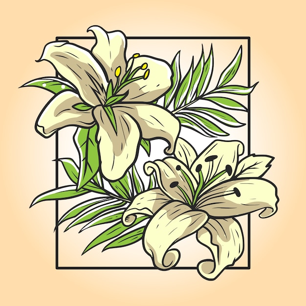 Download Orchid flower illustration Vector | Premium Download