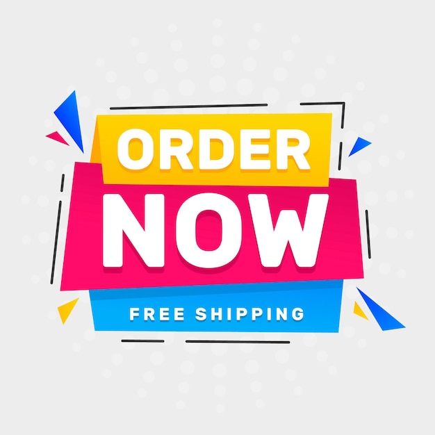 Free Vector Order now banner