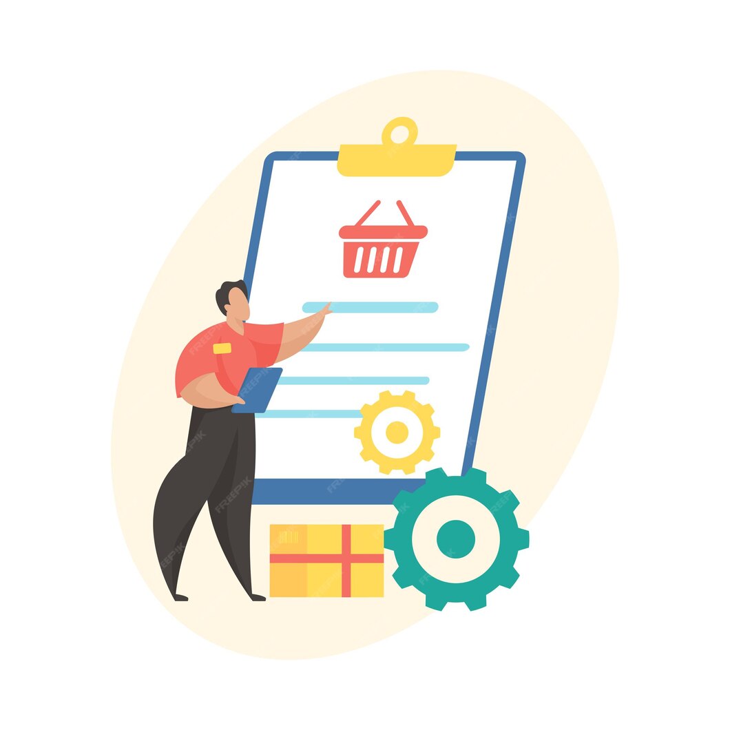 Premium Vector | Order processing flat vector illustration. mobile