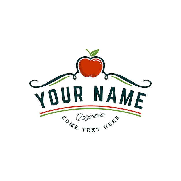Download Free Organic Apple Farm Logo Template Premium Vector Use our free logo maker to create a logo and build your brand. Put your logo on business cards, promotional products, or your website for brand visibility.