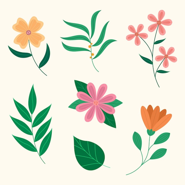 Free Vector | Organic flat flower collection