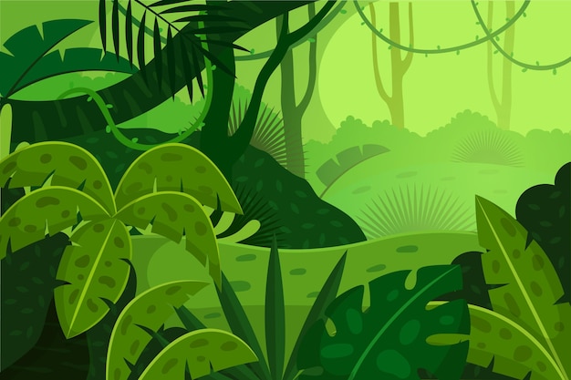 Organic Flat Jungle Background