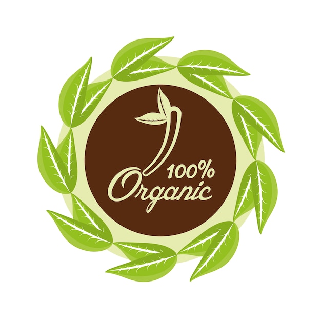 Premium Vector Organic Food Fresh Nutrition Emblem