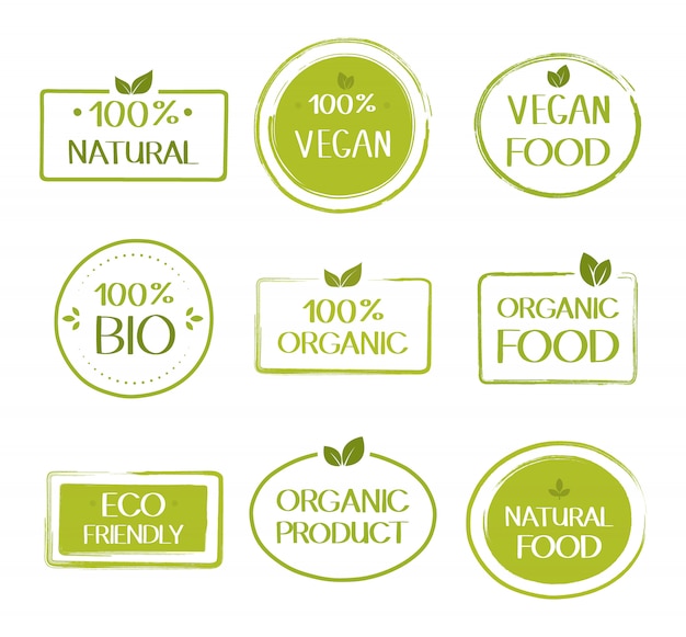 Download Free Organic Healthy Vegan Food Labels Natural Fresh Organic Food Use our free logo maker to create a logo and build your brand. Put your logo on business cards, promotional products, or your website for brand visibility.