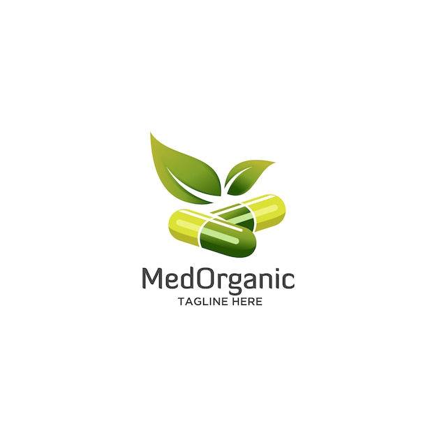 Download Free Organic Medicine With Green Leaf Logo Premium Vector Use our free logo maker to create a logo and build your brand. Put your logo on business cards, promotional products, or your website for brand visibility.