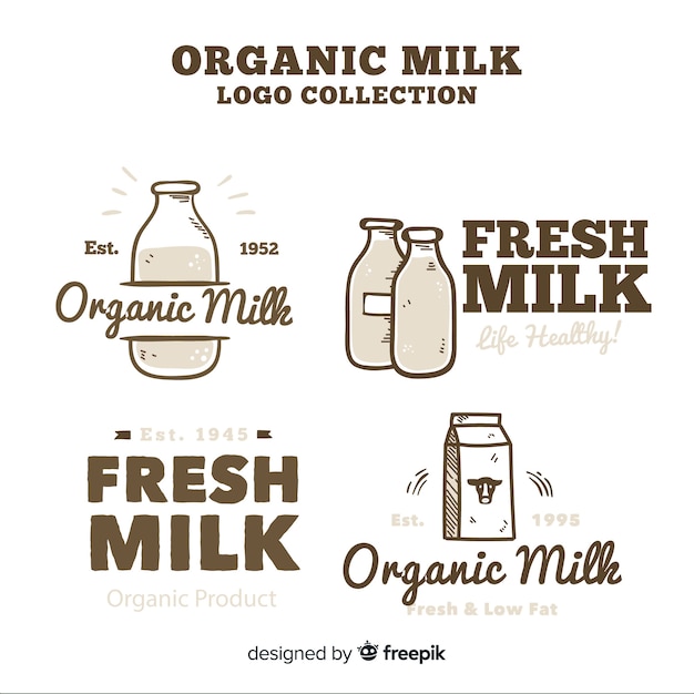 Download Free Download Free Organic Milk Logo Collection Vector Freepik Use our free logo maker to create a logo and build your brand. Put your logo on business cards, promotional products, or your website for brand visibility.