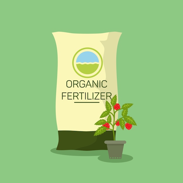 Premium Vector Organic plants fertilizer flat illustration