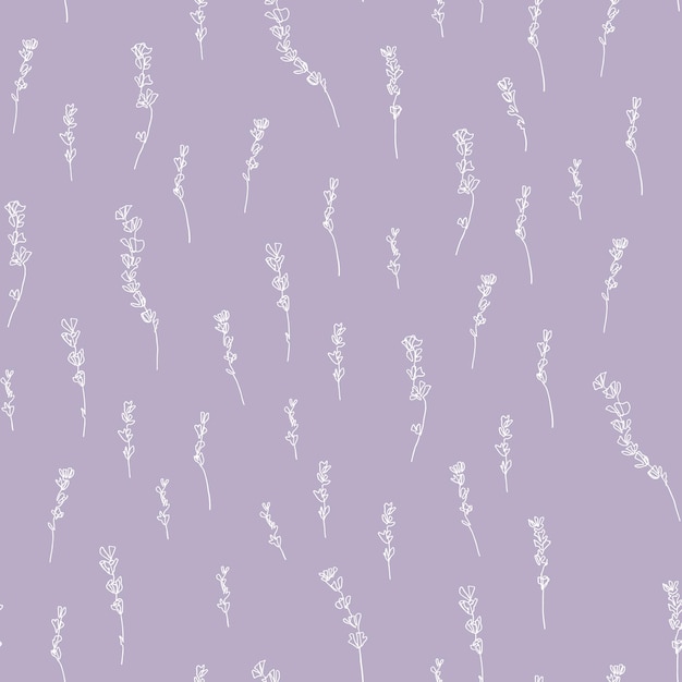 Premium Vector | Organic plants pattern on purple background