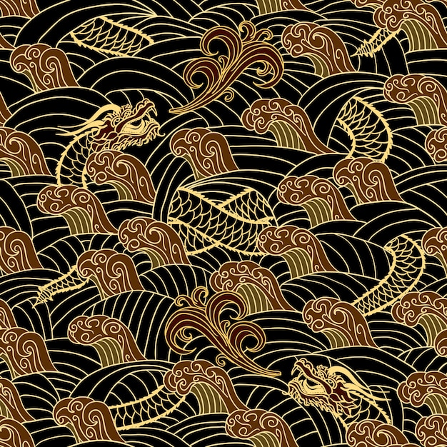 Free Vector | Oriental traditional seamless pattern
