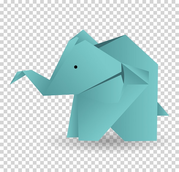 Origami Elephant Character Cartoon Illustration Of Origami
