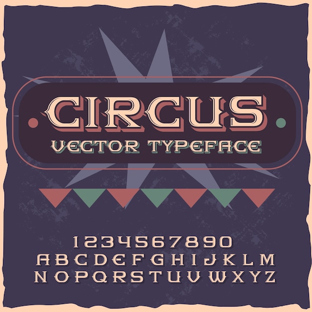 Free Vector | Original label typeface named 