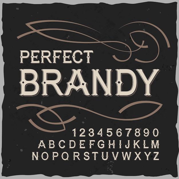 Free Vector | Original label typeface named 