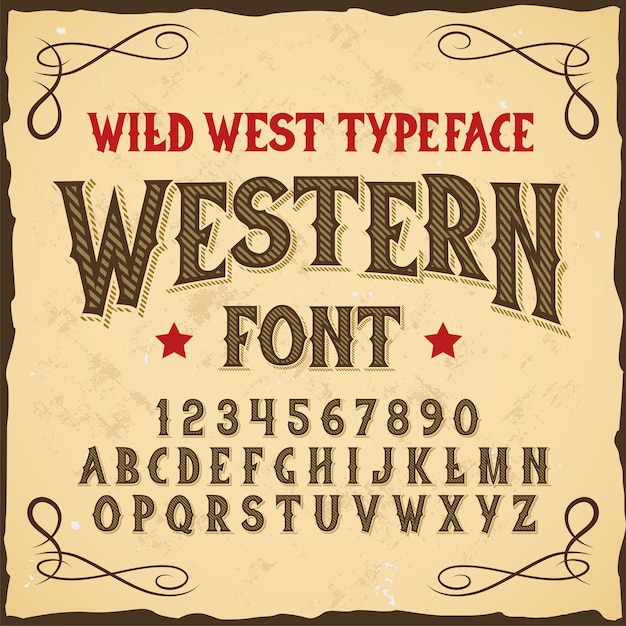 Free Vector | Original label typeface named 