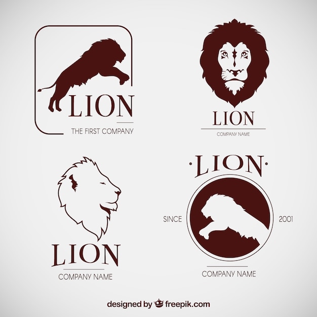 Download Free Download This Free Vector Original Set Of Cool Lion Logos Use our free logo maker to create a logo and build your brand. Put your logo on business cards, promotional products, or your website for brand visibility.