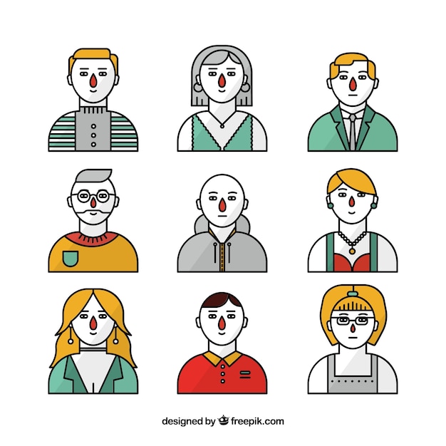 Free Vector | Original set of fun avatars