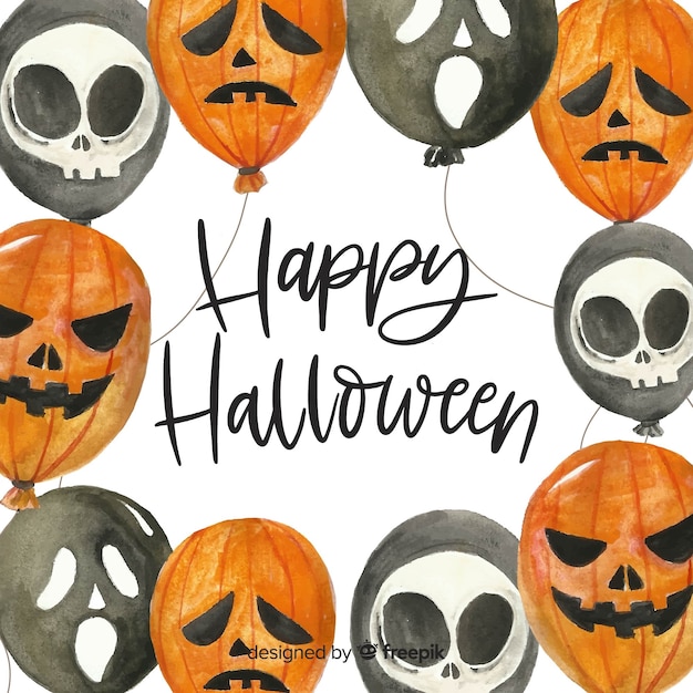 Free Vector | Original watercolor halloween background