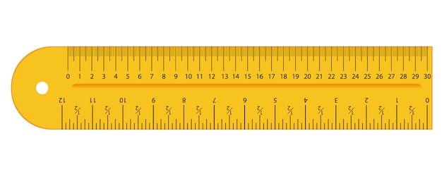 english ruler measurements