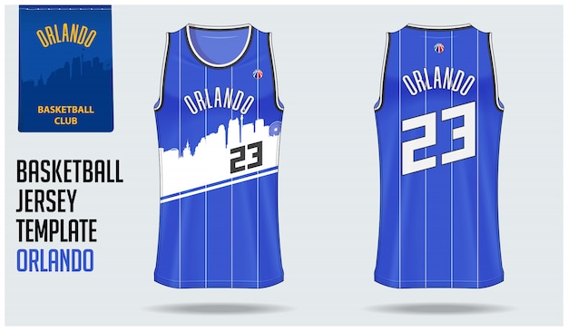 Download Orlando basketball jersey template design Vector | Premium ...