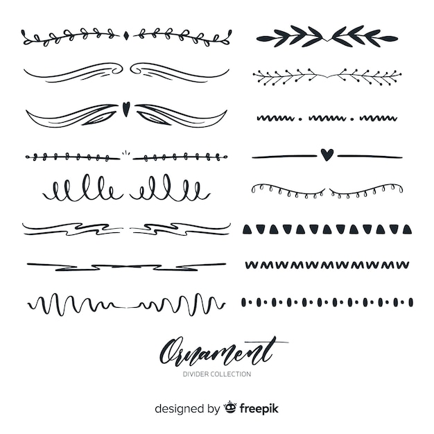 Ornament Divider Collection Vector Free Download
