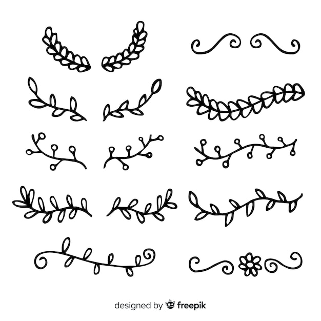 Free Vector | Ornament divider collection