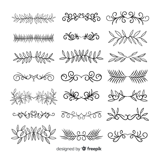 Ornament divider collection | Free Vector