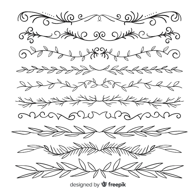 Free Vector | Ornament divider collection