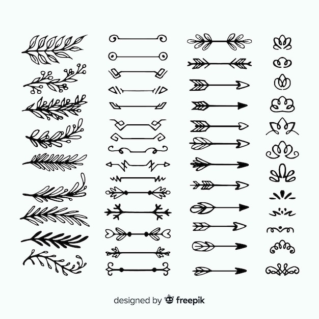 Free Vector | Ornament divider collection