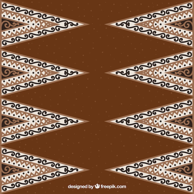 Download Free Vector | Ornamental background batik of triangles