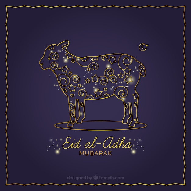 Ornamental background of eid al-adha | Free Vector