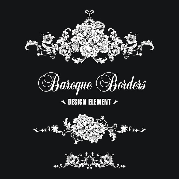 Download Premium Vector | Ornamental border, frame. baroque pattern.