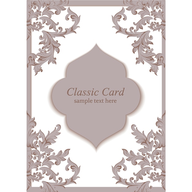 Download Ornamental card design Vector | Free Download