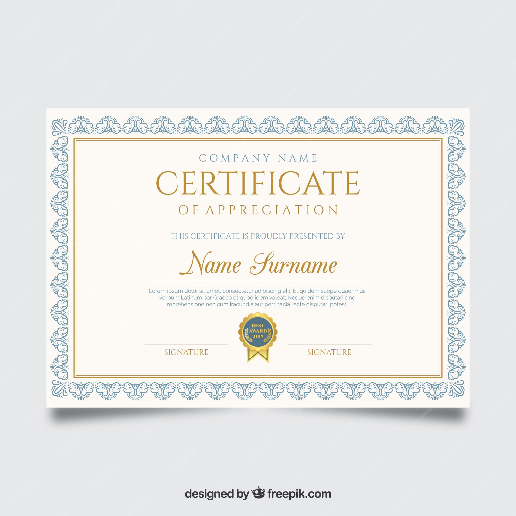 Premium Vector | Ornamental certificate border