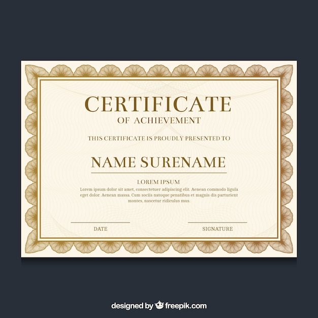 Download Ornamental certificate border | Free Vector