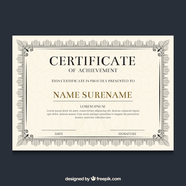 Download Ornamental certificate border | Free Vector