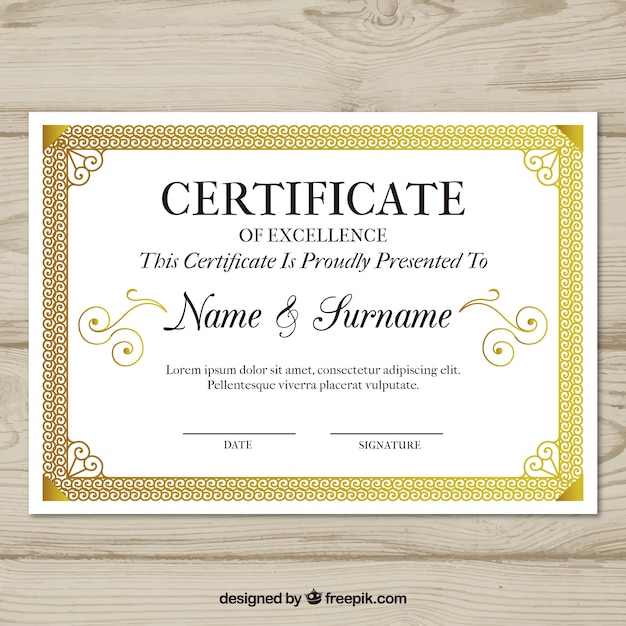 Download Free Vector | Ornamental certificate border