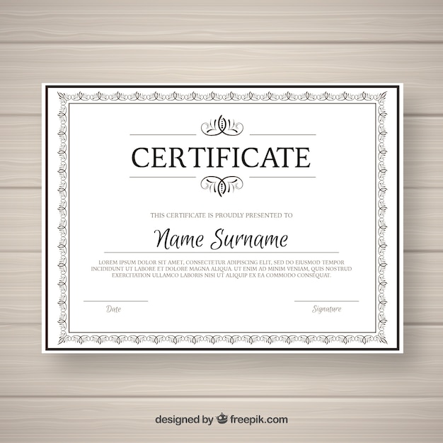 Ornamental certificate border | Free Vector
