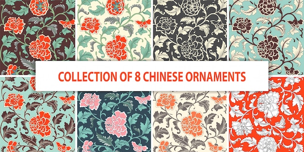 Ornamental colored floral hand drawn pattern. Premium Vector