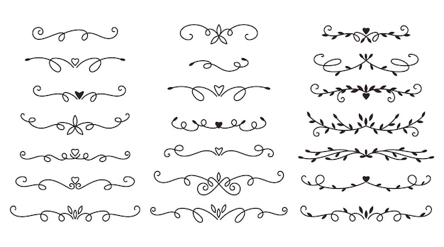 Free Vector | Ornamental dividers and frames for document decoration