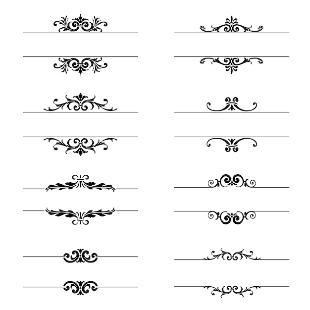 Download Free Vector | Ornamental elements collection