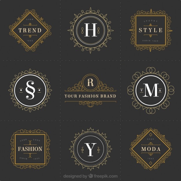Download Free Download This Free Vector Ornamental Fashion Logos Use our free logo maker to create a logo and build your brand. Put your logo on business cards, promotional products, or your website for brand visibility.