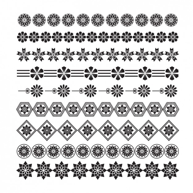 Download Ornamental floral and geometric borders Vector | Free Download