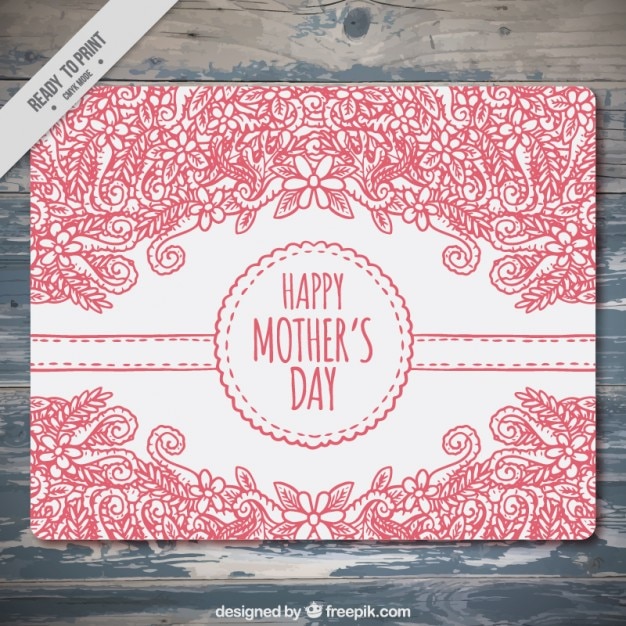 Ornamental happy mother's day card