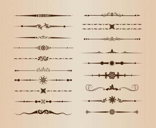 Line Divider Text Lines Vector Dividers Free
