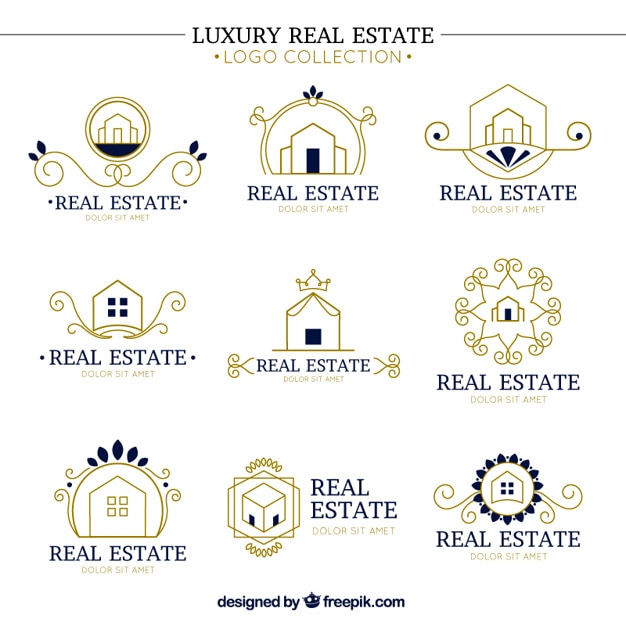 Download Free Ornamental Luxury Real Estate Logos Free Vector Use our free logo maker to create a logo and build your brand. Put your logo on business cards, promotional products, or your website for brand visibility.