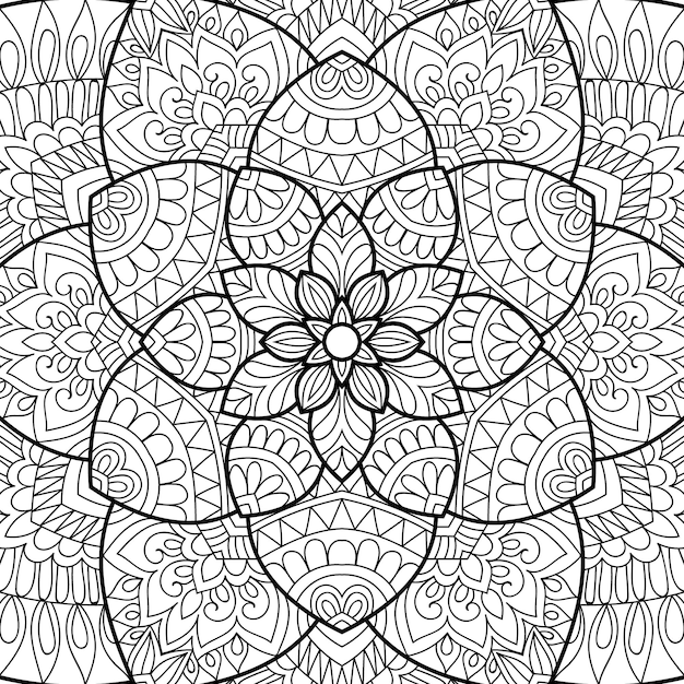 Premium Vector | Ornamental mandala colouring book page for adults and ...