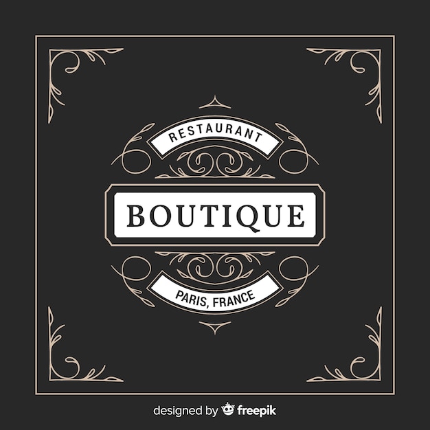 Download Free Download This Free Vector Ornamental Vintage Logo With Frame Use our free logo maker to create a logo and build your brand. Put your logo on business cards, promotional products, or your website for brand visibility.