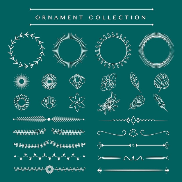 Free Vector | Ornaments collection design concept